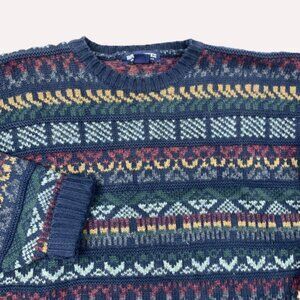 britches great outdoor ~ Blue multi ~ cotton wool heavy Sweater ~ S